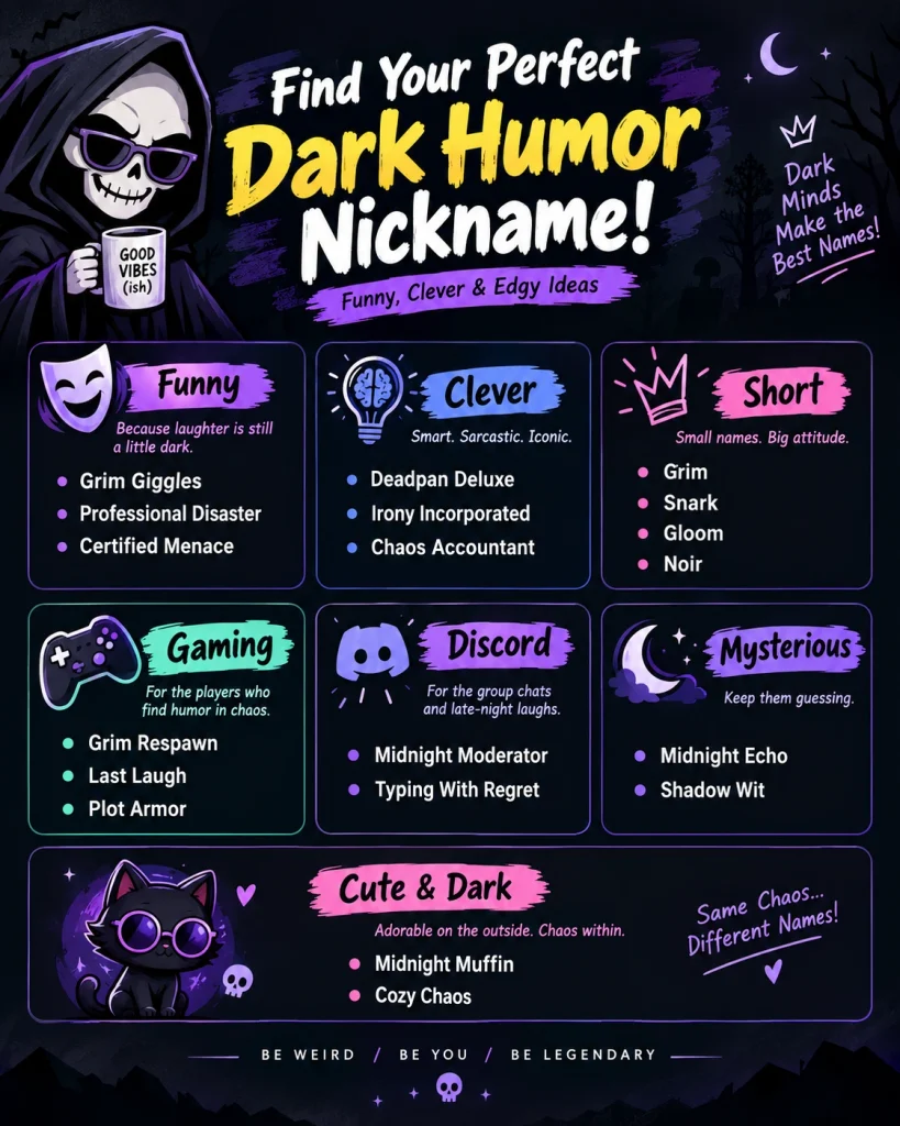 Nicknames for Dark Humor
