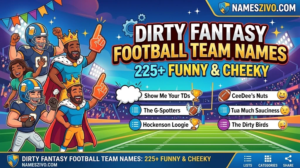 Dirty Fantasy Football Team Names